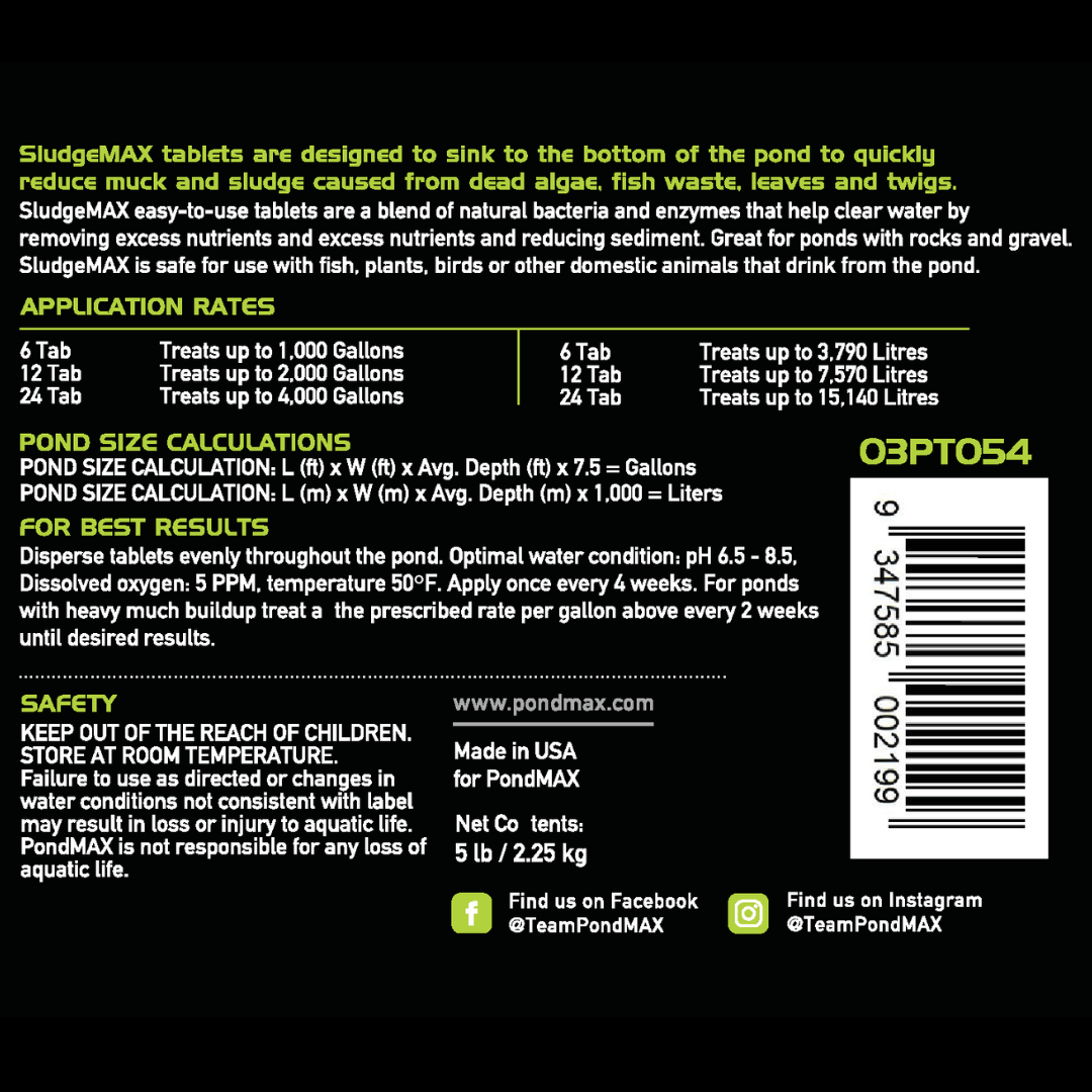 PondMAX SludgeMAX Pellets 1.5lb