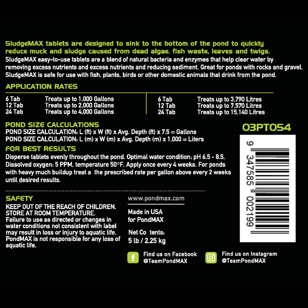 PondMAX SludgeMAX Pellets 1.5lb